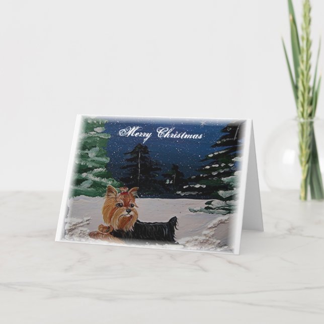 Yorkie Christmas Card (Front)