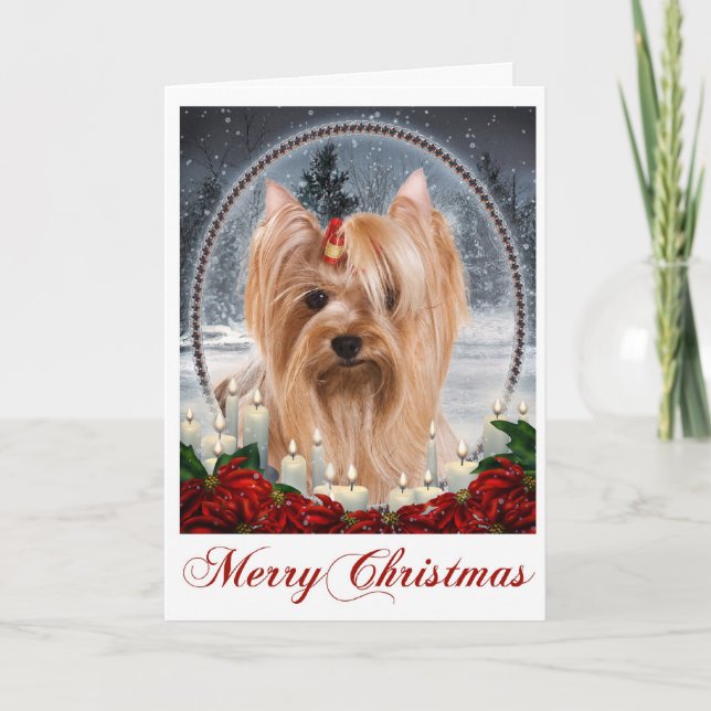 Yorkie Christmas Card (Front)
