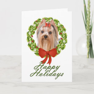 Yorkie Christmas Card