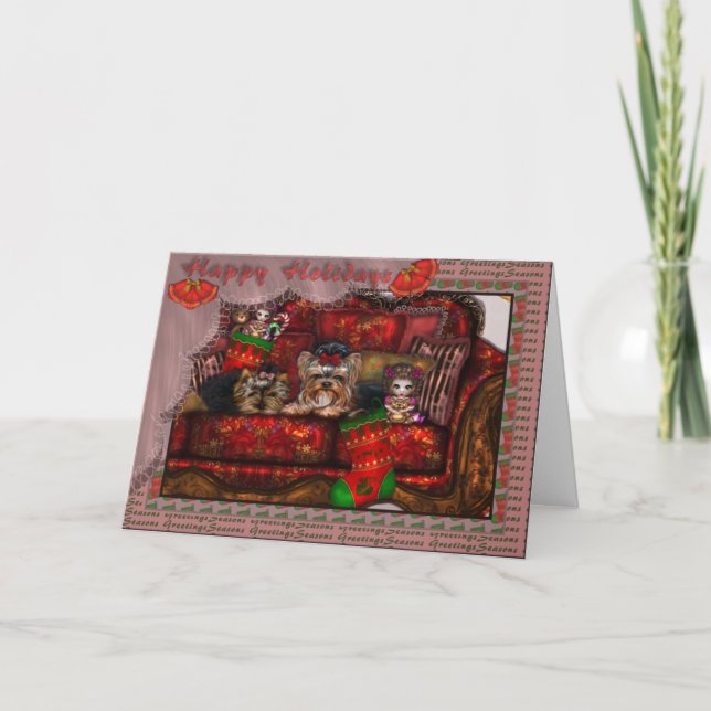 Yorkie Christmas Card (Front)