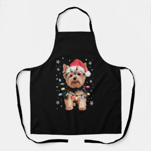 Yorkie Christmas Dog Long Xmas Gift Apron