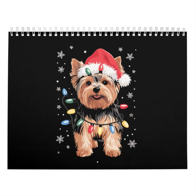 Yorkie Christmas Dog Long Xmas Gift Calendar (Cover)