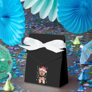 Yorkie Christmas Dog Long Xmas Gift Favour Box