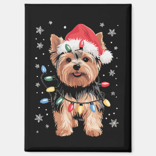 Yorkie Christmas Dog Long Xmas Gift Magnet