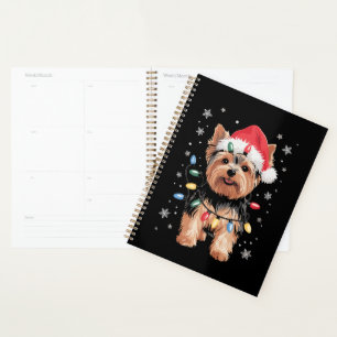 Yorkie Christmas Dog Long Xmas Gift Planner