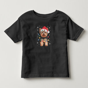 Yorkie Christmas Dog Long Xmas Gift Toddler T-Shirt