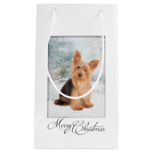 Yorkie Christmas Gift Bag