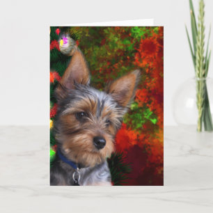 Yorkie Christmas Holiday Card