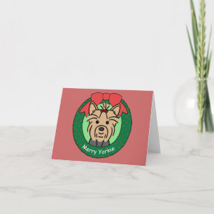Yorkie Christmas Holiday Card