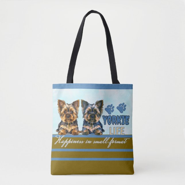 Yorkie cute tote bag (Front)