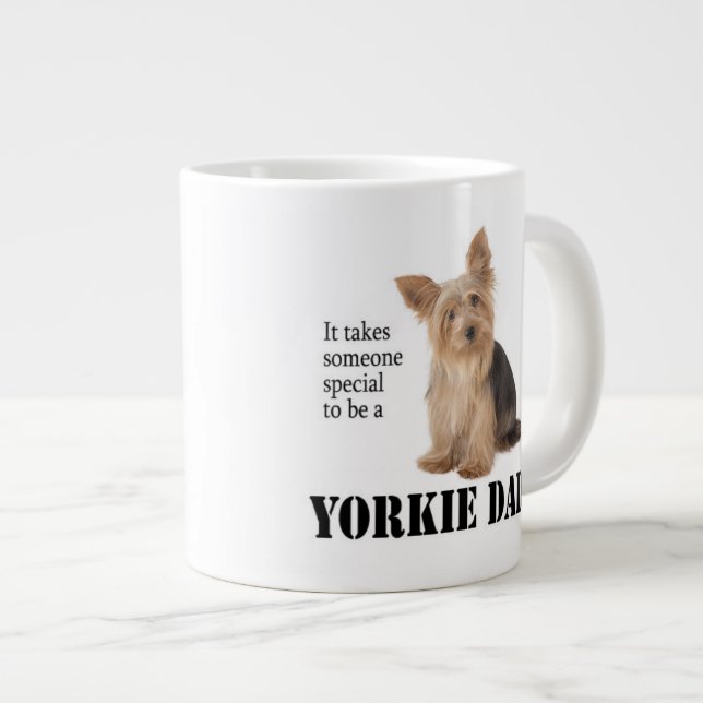 Yorkie Dad Jumbo Mug (Front Right)