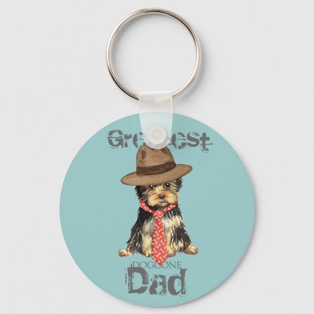 Yorkie Dad Key Ring (Front)
