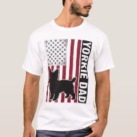 Yorkie Dad Patriotic Vintage Engraving Dog Shirt D
