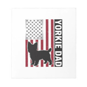 Yorkie Dad Patriotic Vintage Engraving Dog Shirt D Notepad