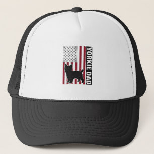 Yorkie Dad Patriotic Vintage Engraving Dog Shirt D Trucker Hat
