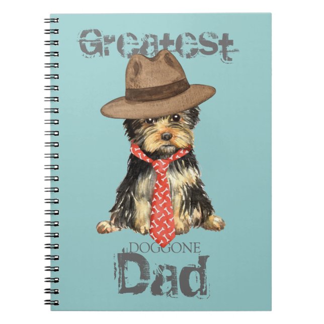 Yorkie Dad Spiral Notebook (Front)