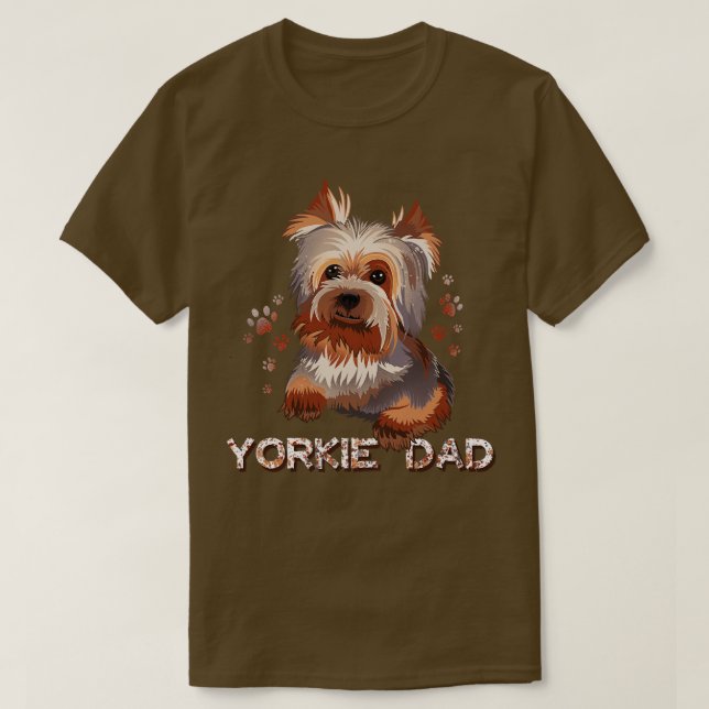 Yorkie Dad T-Shirt (Design Front)