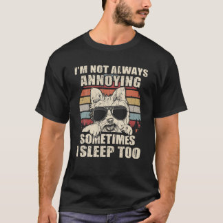 Yorkie Dog Annoying Vintage Retro Funny T-Shirt