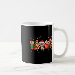 Yorkie Dog Christmas Pyjamas Coffee Latte Mugs Xma