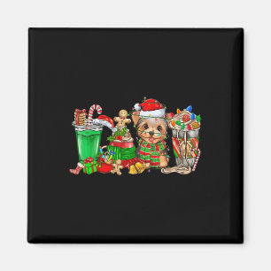 Yorkie Dog Christmas Pyjamas Coffee Latte Mugs Xma Magnet