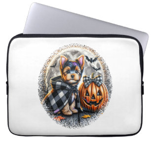 Yorkie Dog Halloween Laptop Sleeve