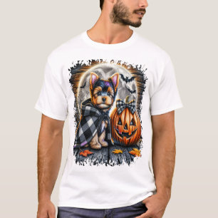 Yorkie Dog Halloween Square T-Shirt