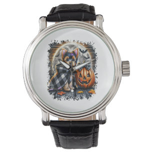 Yorkie Dog Halloween Square Watch