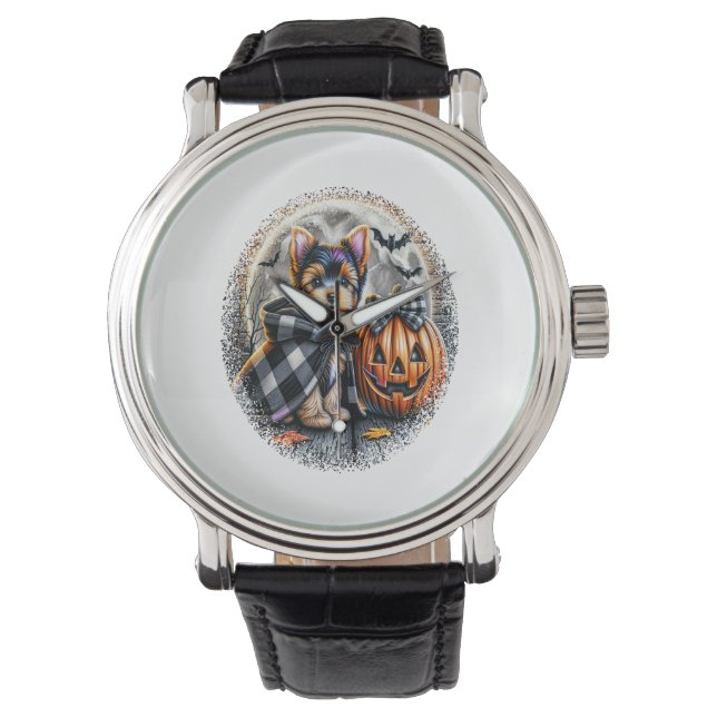 Yorkie Dog Halloween Watch (Front)