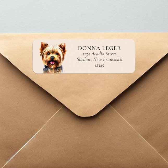 Yorkie Dog Personalised Address (Creator Uploaded)