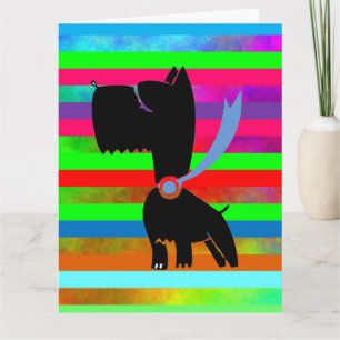 YORKIE DOG RAINBOW GIANT BIRTHDAY CARD
