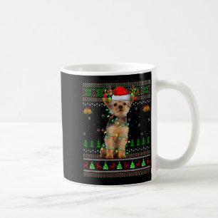 Yorkie Dog Ugly Christmas Sweaters Holiday Santa X Coffee Mug