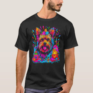 Yorkie Dog Yorkshire Terrier Birthday Party T-Shirt