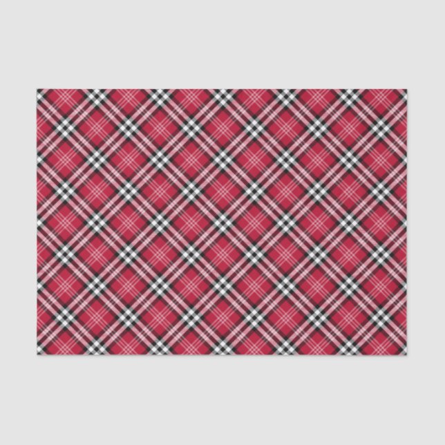Yorkie Dogs Red Plaid Birthday Party Tissue Paper (Front)