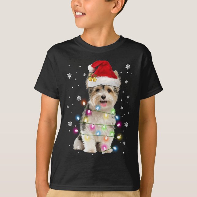 Yorkie Dogs Tree Christmas Sweater Xmas Pet Animal (Front)