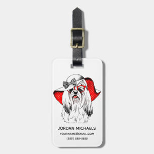 Yorkie Fashion Shoot Add Your Name Luggage Tag