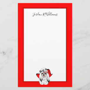 Yorkie Fashion Shoot   Add Your Name Stationery
