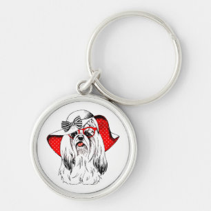 Yorkie Fashion Shoot Key Ring
