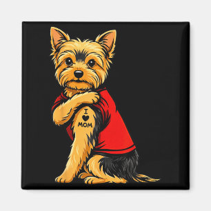 Yorkie Featuring Tattooed Yorkshire Terrier Love Magnet