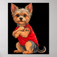 Yorkie featuring tattooed yorkshire terrier love