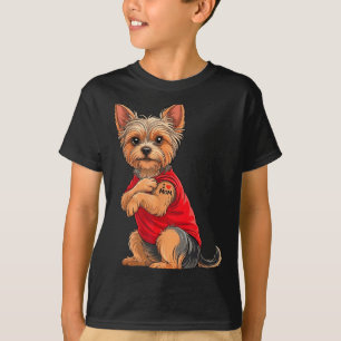 Yorkie featuring tattooed yorkshire terrier love T-Shirt