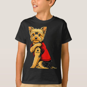 Yorkie Featuring Tattooed Yorkshire Terrier Love T-Shirt