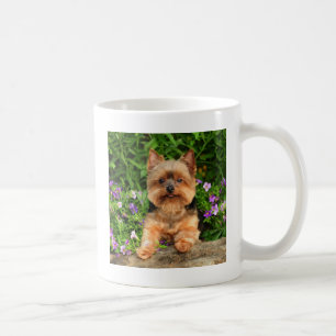 Yorkie flowers coffee mug