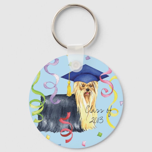 Yorkie Graduate Key Ring (Front)