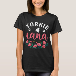 Yorkie Grandma Dog Cute Dog Pet Nana Christmas T-Shirt
