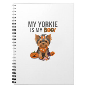 Yorkie Halloween Costume My Yorkie is My Boo Dog Notebook
