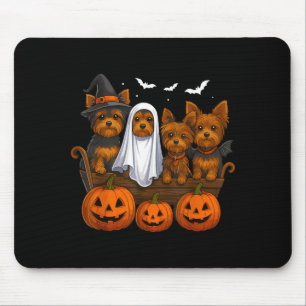 Yorkie Halloween Funny Yorkshire Terrier Dog Trick Mouse Pad