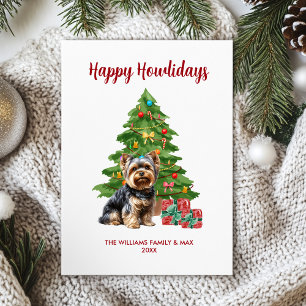 Yorkie Happy Howlidays Card