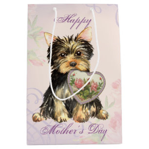 Yorkie Heart Mum Medium Gift Bag