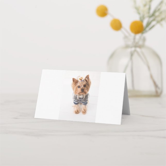 yorkie-in sweater place card (Front)