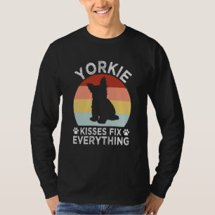 Yorkie Kisses Fix Everything Yorkshire Terrier Hum T-Shirt